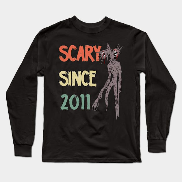 Scary since 2011 siren head Long Sleeve T-Shirt by opippi